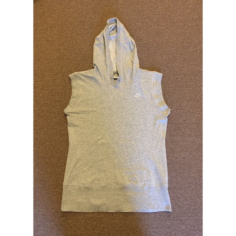 Nike Hoodie Grey Sleeveless Running Workout Embroidered Logo Casual Women’s M